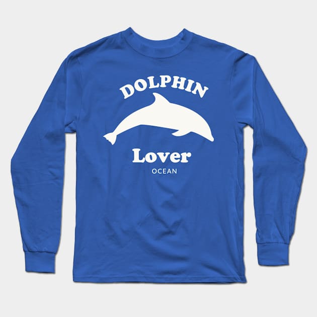 Dolphin lover logo Long Sleeve T-Shirt by Mr Youpla